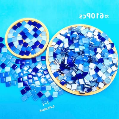 Bulk kristallen mozaïektegels 500G - Assortiment kleuren voor handgemaakte DIY-projecten, fotocoasters en interieurdecoratie in keuken en badkamer