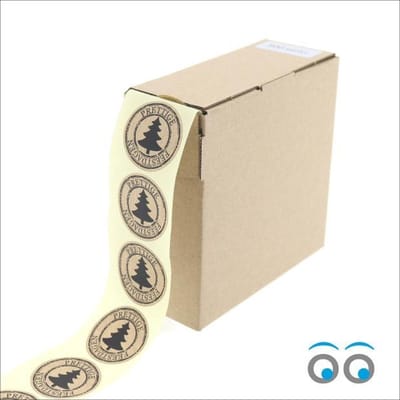 Sluitsticker - Kerst Etiketten - Prettige feestdagen - Kraft - Doos van 500 Stuks