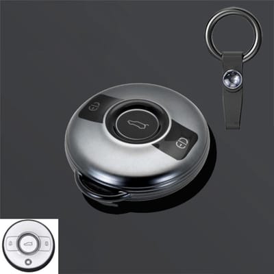Coque Porte-Clés Voiture en TPU pour Mercedes Benz Smart Fortwo 1 Brabus 1 Benz Smart Accessoire Porte-Clés gray