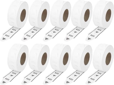 2-Cijferige Witte Losse Nummer Tickets voor Ticket Dispenser (2000 Stuks/Rol)
