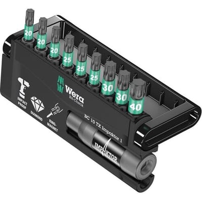 Wera 8767-9/IDC 05057688001 Bitset 10-delig Binnen-Torx Impactor technologie
