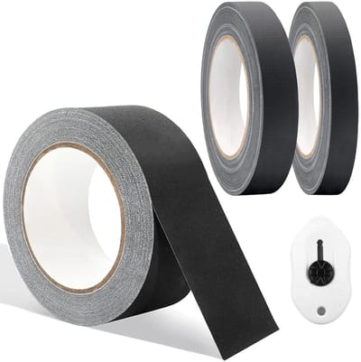 Zwarte Duct Tape - 3 Rollen Heavy Duty Gaffer Tape, Sterke Hechting, Waterdicht, Ideaal voor Reparaties, Bevestigen en Bundelen, 30m