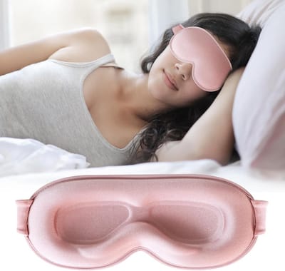 Slaapmasker - Oogmasker slapen - Licht blokkeren - 3D diep gevormd - Verstelbare band - Roze