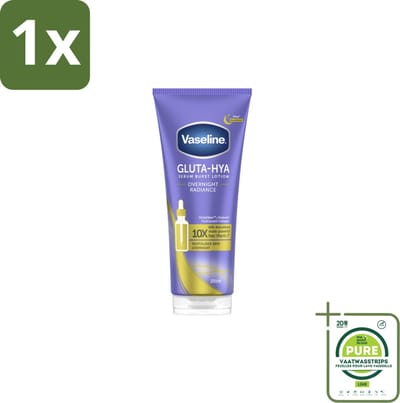 1 x Vaseline – Gluta-Hya Serum – Overnight Radiance – 200 ml - Nachtelijke Huidverzorging - Stralende Huid - Huidherstel - Huidverzorging - Gluta-hya