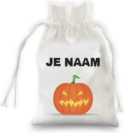 Halloween Zakje Pompoen Oranje met Naam - Snoepzakjes - Uitdeelzakjes - Halloween custom - Halloween Zakjes