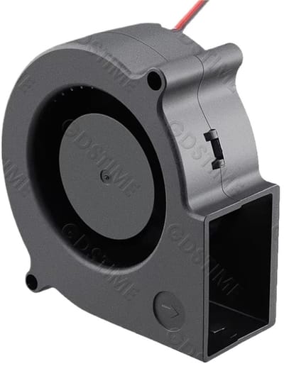 Radiale Ventilator - Centrifugaalventilator Luchtkoeler - Koeling Optimaliseren - Dubbele Kogellagers - 75x75x30 mm - Zwart