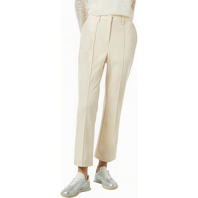 Comma  Pants Off-white Maat: 36 | Straight Broeken Outlet | Dames | Beige