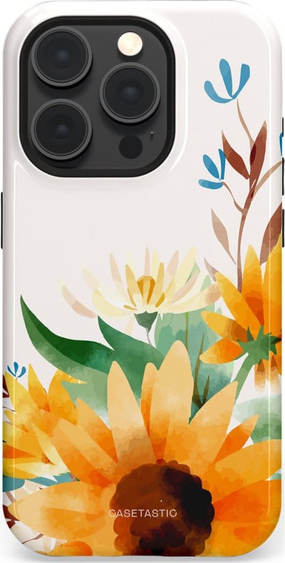 Casetastic Hoesje Geschikt voor Apple iPhone 15 Pro Magsafe - Stijlvolle Beschermende Duo-layer Case - Stralend geel