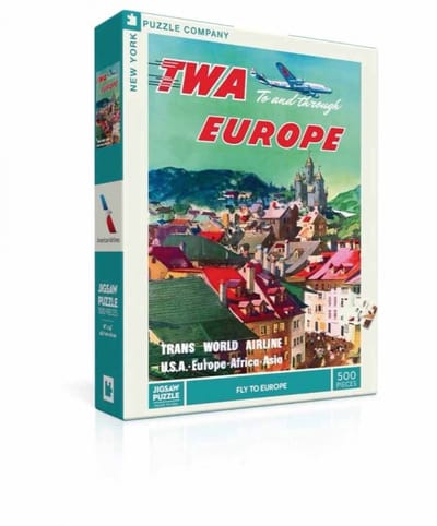 New York Puzzle Company Puzzel Fly to Europe - 500 stukjes