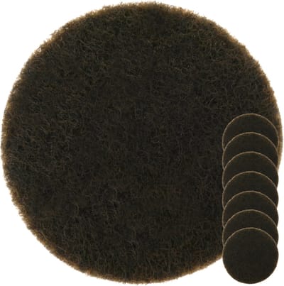 PrimeMatik - Zelfklevend meubelvilt Rond 27 mm Bruin 8 eenheden