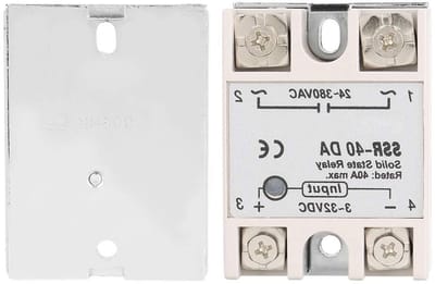 Solid State Relay Module voor Automatische Besturing, 40A DC-AC SSR, 3-32V DC Ingang, 24-380V AC Uitgang, Geschikt voor CNC Machines en Industriële Toepassingen