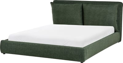 BAJONNA - Tweepersoonsbed - Donkergroen - 160 x 200 cm - Polyester