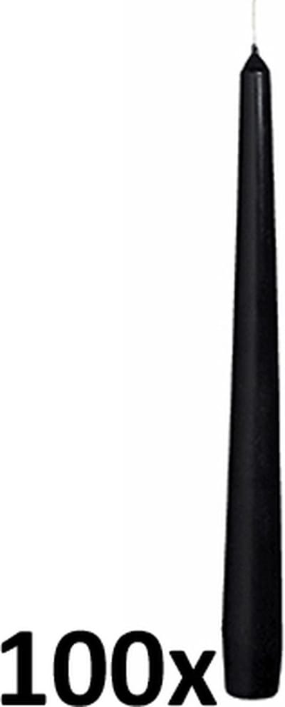 Bolsius Professional - Horeca gotische kaars - 100 stuks per verpakking - Zwart
