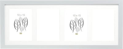 Deknudt Frames fotolijst S66KD1 P4V - zilverkleur - 4 verticale foto's 10x15 cm