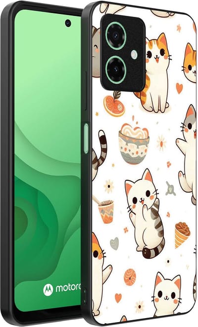 Smartphonica Telefoonhoesje Geschikt voor Motorola Moto G54 met katten opdruk - TPU backcover case cat design geschikt voor Motorola Moto G54