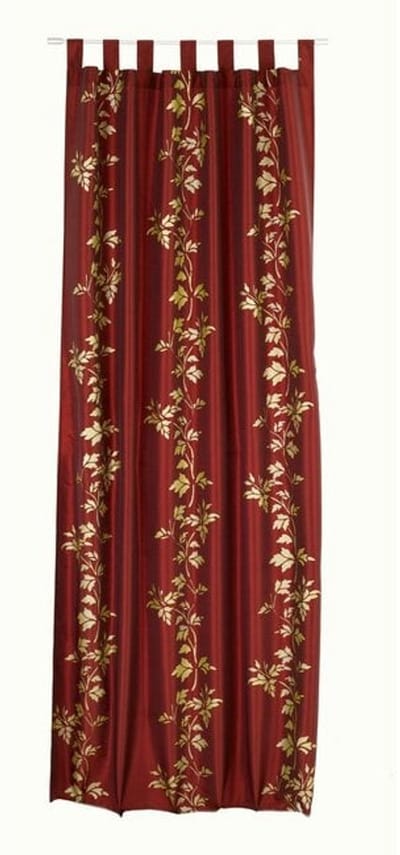Murcia plooiband gordijn rood goud 140x245cm