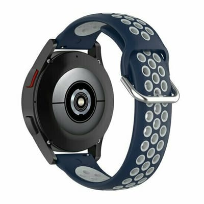 By Qubix - Siliconen sportbandje met gesp - Donkerblauw + Grijs - Geschikt voor Xiaomi Redmi Watch 5 Active / Redmi Watch 5 Lite