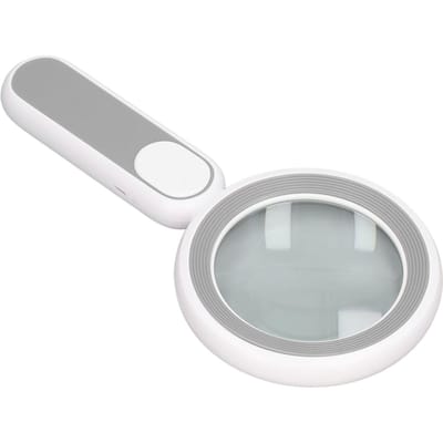 Handheld Vergrootglas 20X Optische Vergroter met 21 LED-lampjes USB Opladen Aanraakschakelaar Grijs