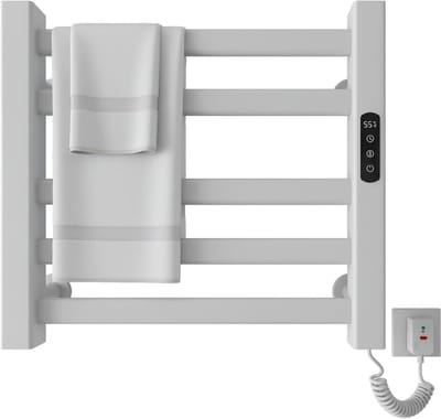 Handdoekradiator Elektrisch - Verwarmde Handdoekdroger - Badkamer Comfort - Constante Temperatuur - 500x450mm - Wit