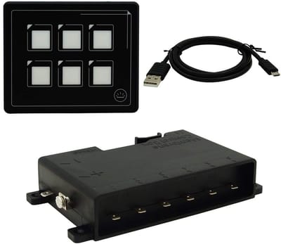 Universeel 12V/24V Touchscreen Paneel met 6 Knoppen voor Voertuigen en Boten