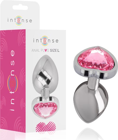 INTENSE ANAL TOYS | Intense - Metal Aluminum Anal Plug Heart Pink Size L | Buttplug | Sex Toys voor Vrouwen | Sex Toys voor Mannen