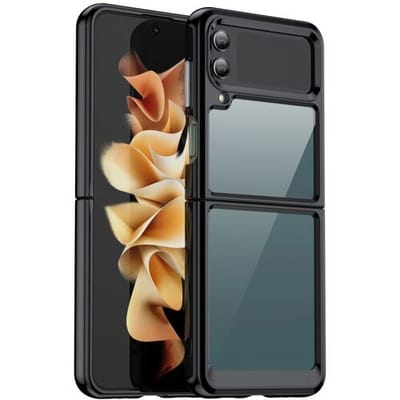 Bumper case geschikt voor Galaxy Flip 4 hoesje / geschikt voor Samsung Galaxy Z Flip 4 hoesje - Extra stevig en luxe hoesje geschikt voor de geschikt voor Samsung Galaxy Z Flip 4 - Bumper case zwart hoesje