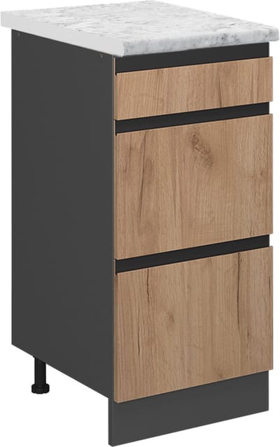 Vicco R-Line Keukenonderkast – 40 cm WB Marmer Krachtige eik goud