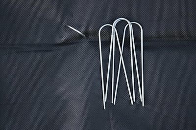 Grondankers Set - Haringen Bodem - Tuin Vastzetten - Extra Sterk Staal - 15 cm 100 Stuks - Zilverkleurig