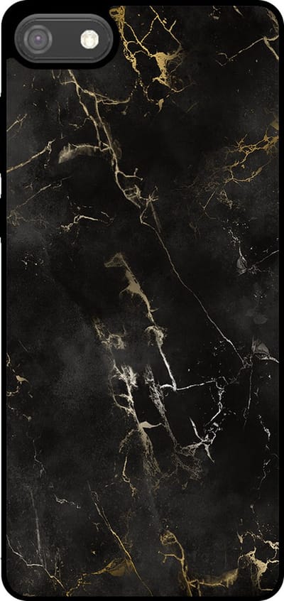 Smartphonica Telefoonhoesje Geschikt voor Huawei Y5 (2018) met marmer opdruk - TPU backcover case black marble design - Zwart geschikt voor Huawei Y5 (2018)