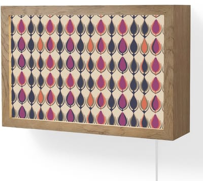 Wandlamp 30x20 cm - Oplaadbaar - Vintage - Retro - Kleurrijk - Wandlampen binnen woonkamer - Slaapkamer lamp met kabel - Decoratieve nachtlamp - Vloerlamp snoer