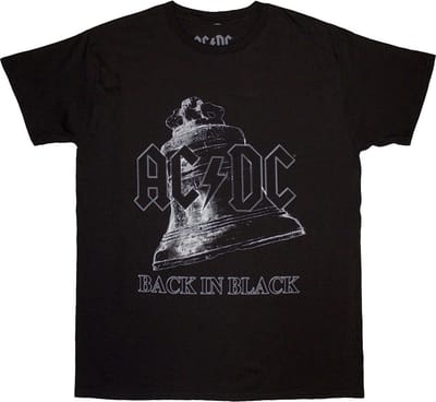 AC/DC - Back In Black Bell Heren T-shirt - S - Zwart
