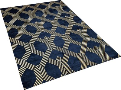 VEKSE - Vloerkleed - Donkerblauw - 160 x 230 cm - Viscose