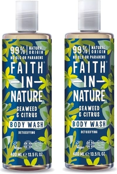 FAITH IN NATURE – Body Wash Seaweed & Citrus – 2 pak – Verfrissend - Natuurlijk