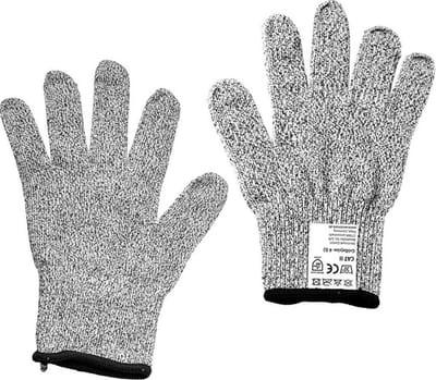 Westmark snijbeschermende handschoenen, 2 stuks, maat 8 (L), wasbaar op 30 °C, kunststof/polyester, antraciet, 10772270