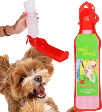 Springos Waterfles - Drinkbak - Reisfles - Rood - 500 ML