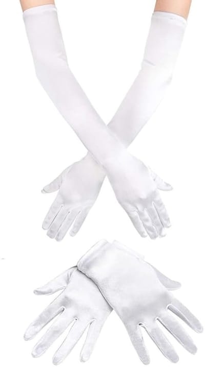 Avondhandschoenen Elegante Retro - Lange/Korte Handschoenen - 2 Paar - Zacht/Soepel Spandex - Geschikt voor Feestjes/Evenementen
