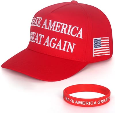 Verstelbare Baseballpet 'Make America Great Again' Rood - Uniseks Buitenhoed met Polsband