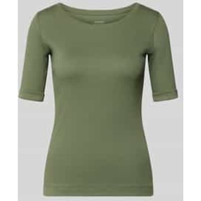 T-shirt met ronde hals en 1/2-mouwen