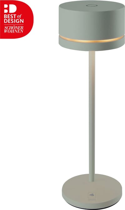 Leonardo tafellamp MONZA ,oplaadbaar olijf groen / Sompex / oplaadbaar, kleur olijf groen | Accu | LED tafellamp voor buiten en binnen - Werkt op accu - Aluminium - Dimbaar - Incl. Inductie oplaadbaar- olijf groen