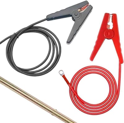Aarding Rod - Omheining Draad - Veilige Omheining - Met Alligator Clips - 45 cm Lengte - Meerkleurig