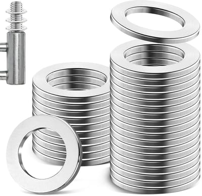 Rondelenset van RVS voor Deuren - 8 x 12 x 1,5 mm - Duurzame Scharnier Ringen zonder Slijtage voor Standaard Kamers