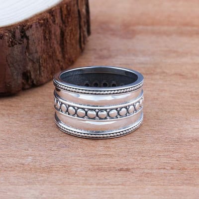 Boheemse Vintage Verzilverde Carving Kralen Keltische Knoop Ring Overdreven Persoonlijkheid Retro Trouwringen Voor Vrouwen Sieraden Gift 5 gray