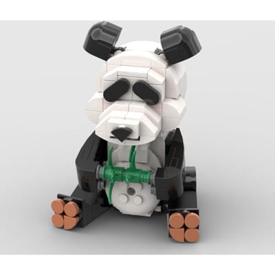 MOC Dierfiguren Schattige Kleine Wasbeer Panda Bouwstenen Speelgoed voor Kinderen Vrienden Kerst Kinderen Cadeaus