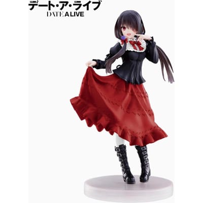 18CM DATE A LIVE Tokisaki Kurumi Figurine Anime Mignonne Modèle Fille Jouet PVC Robe Noire Déguisement Modèle Debout Ornement Intérieur de Voiture brown