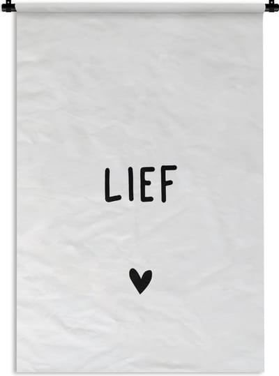 Wandkleed - Wanddoek - Quotes - Lief - Spreuken - 60x90 cm - Wandtapijt