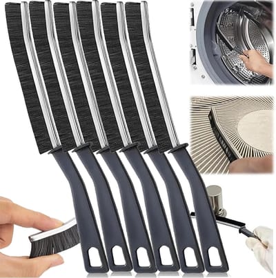 Dailygoody - 6st Spleet Reinigingsborstel - Multifunctionele Stofborstel - Ideaal voor Badkamer en Keuken - Diepe Tegelgewrichten - Stijve Schuine Har