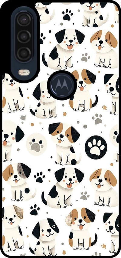 Smartphonica Telefoonhoesje Geschikt voor Motorola One Action met honden opdruk - TPU backcover case dog design geschikt voor Motorola One Action