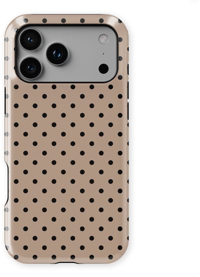 Polka Dots Hoesje geschikt voor iPhone 17 Pro | Geschikt Voor Mag | Stippen Design Backcover geschikt voor iPhone 17 Pro Cocoa Noir