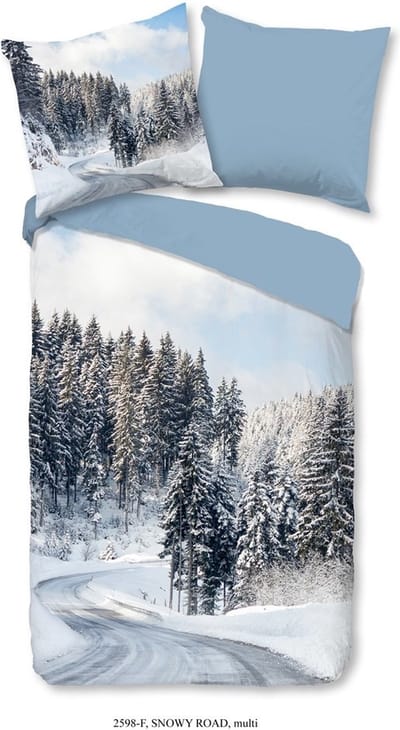 Good Morning Dekbedovertrek "sneeuwlandschap" - Multi - (140x200/220 cm) - Katoen Flanel
