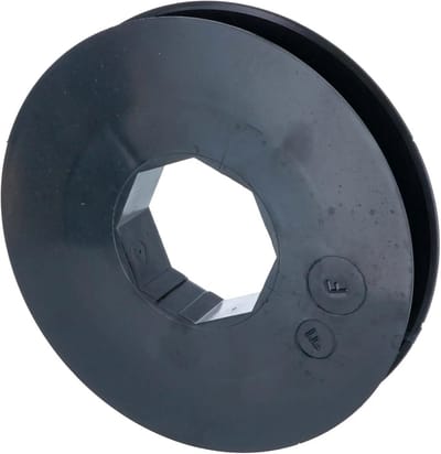 Gordelschijf Rolluik - Aandrijfwiel As - Rolluiken Monteren - Achthoekige Stalen As - Ø 114 mm - Zwart